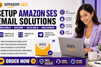 setup amazon ses email setup amazon ses SMTP amazon ses transactional email