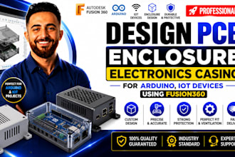 design pcb enclosure electronics casing for arduino, iot devices using fusion360