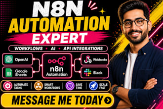 be n8n expert to build n8n workflow n8n automation n8n ai agent ai automation