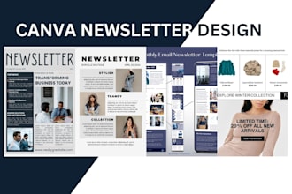 design canva email templates, canva newsletter, editable email design