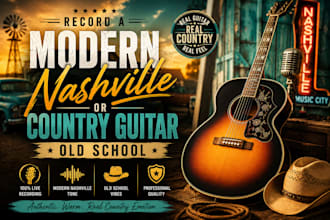 record a modern nashville or country guitar old school