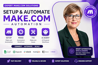 setup make com automation, make automation, fix make com, ai agent