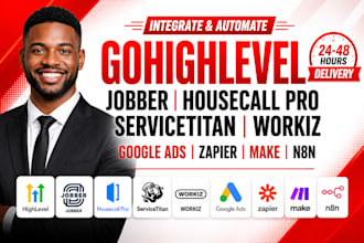 integrate gohighlevel jobber housecall pro servicetitan workiz google ads zapier