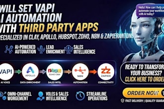set vapi ai automation with third party apps clay apollo hubspot zoho n8n zapier