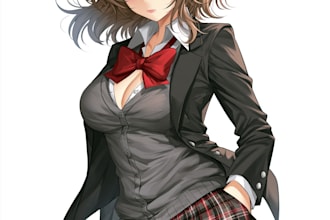 anime character an illustration and anime character
