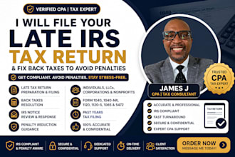 prepare and file your late irs tax return and fix back taxes to avoid penalties