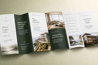 design a modern corporate brochure, company profile PDF and real estate booklet