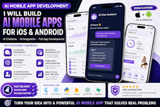 do ai mobile app development, ai chatbot, ios android app as ai app developer