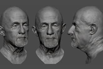 design 3d character modeling for printing for you