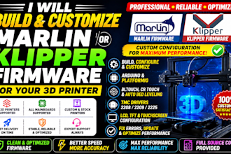 build and customize marlin or klipper firmware for your 3d printer