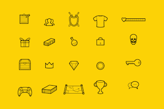 design modern custom flat icons for app, website, and presentation