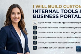 build custom internal tool admin panel dashboard weweb xano supabase
