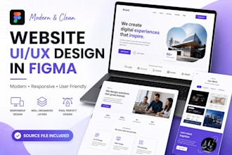 design a modern and clean website UI in figma