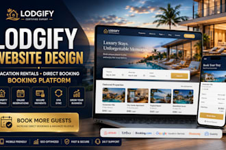 design lodgify website vacation rental website direct booking, booking website