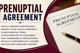 draft prenuptial agreement family law prenup marriage legal contract agreement