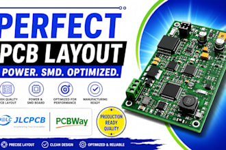 design high quality pcb layout optimized for jlcpcb and pcbway power smd board