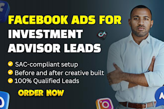 run meta facebook lead generation ad for investment advisor