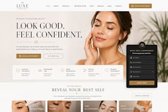 design squarespace med spa website cosmetic aesthetic clinic website