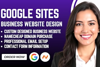 create business website and landing page using google sites and namecheap