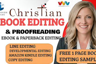 be your christian book editor for novels, devotionals, and memoirs