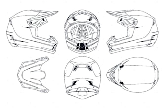 do 3d cad helmet product design ready to be manufactured