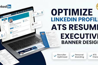 optimize linkedin profile resume personal branding and executive post or banner