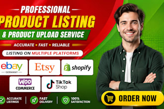 add product listing on germany ebay, etsy tiktok shop woocommerce shopify amazon