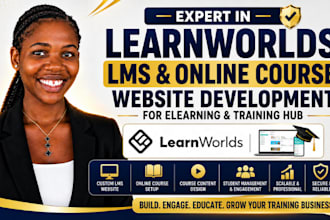 learnworlds lms online course website development for elearning and training hub