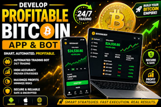 develop profitable bitcoin app, bitcoin bot on smartphone, laptop