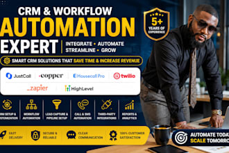 setup justcall copper crm housecall pro twilio zapier integration gohighlevel