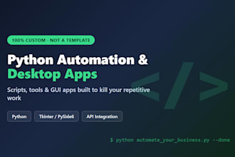 build a custom python automation script or desktop app