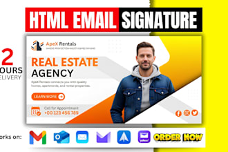 create clickable HTML email signature gmail outlook apple mail signature