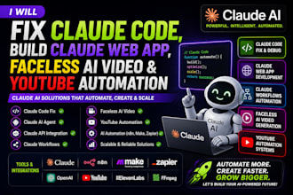 claude code fix claude web app faceless ai video yt automation claude workflows