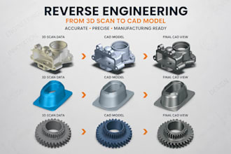 clean repair 3d scan meshes for reverse engineering cad and 3d printing, for cnc