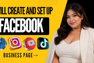 set up facebook, instagram and social media accounts