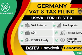 file germany vat ustva eÜr tax returns in datev sevdesk elster lexoffice pro
