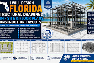 design florida structural drawings bim site and floor plans construction layouts
