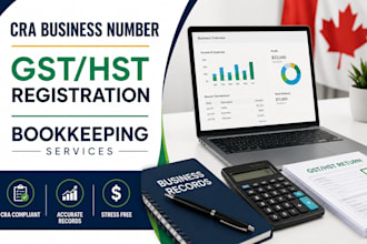 cra business number, gst hst registration and bookkeeping services