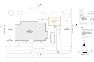 draw permit site plan, plot plan and property layout for city permit submission