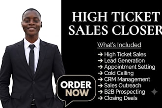 be your expert sales closer, sales representative, email outreach and close deal