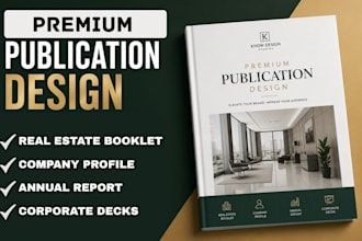 design real estate booklet company profile PDF annual report and corporate deck