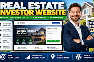 build real estate investor website in wordpress for motivated seller leads