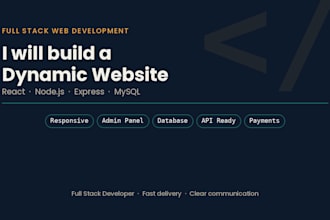 build a dynamic website with react, node and express