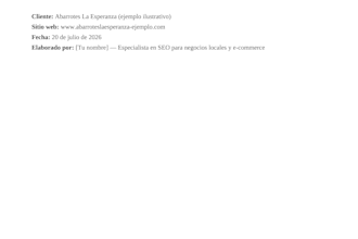 do a complete SEO audit for your online store