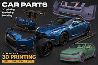 3d car model car part interior design widebodykit 3d printable for manufacturing