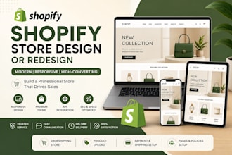 design shopify store or redesign your shopify store