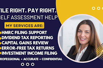 prepare and file your UK self assessment tax return with hmrc