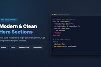be your expert html css and javascript web developer