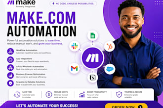 setup and fix make com automation, n8n, airtable database