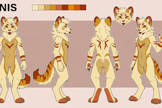 draw furry reference sheet furry ref sheet oc fursona ref sheet anthro ref sheet